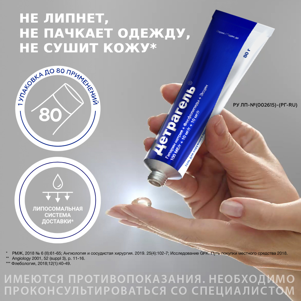 Детрагель гель д/наружн. прим. 80г туб. Bosnalijek