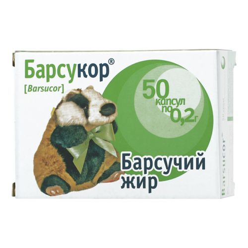 БАРСУКОР Барсучий жир капс. 200мг N50~БАД Багира