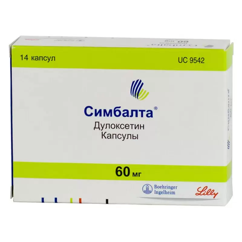 Симбалта капс. к/р. 60мг бл. N14 Lilly S.A