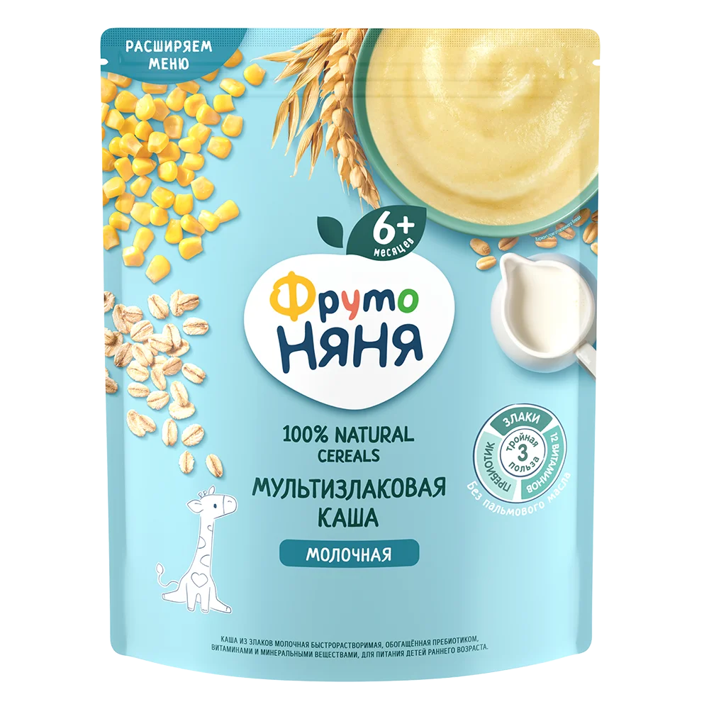 ФРУТОНЯНЯ каша мультизлак молочн 6+ 200г Прогресс АО