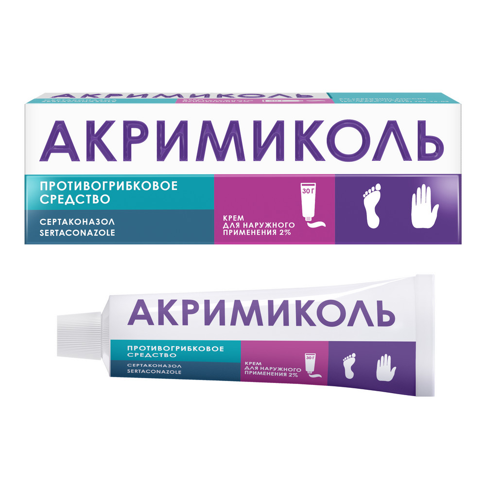 Акримиколь крем д/наружн. прим. 2% 30г туб. Акрихин