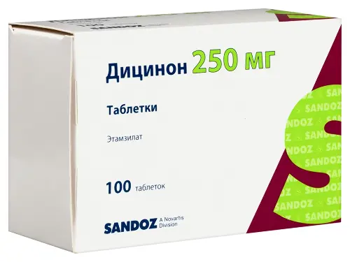 Дицинон табл. 250мг бл. N100 Novartis Pharmaceutical Manufacturing
