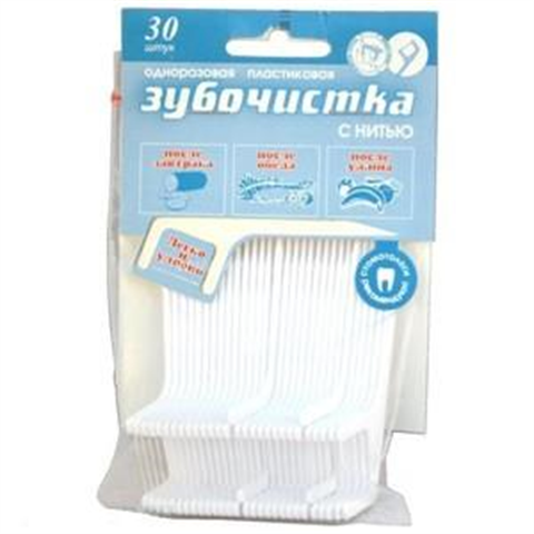ФЛОССТИК зубочистка с нитью N30 Стилкон