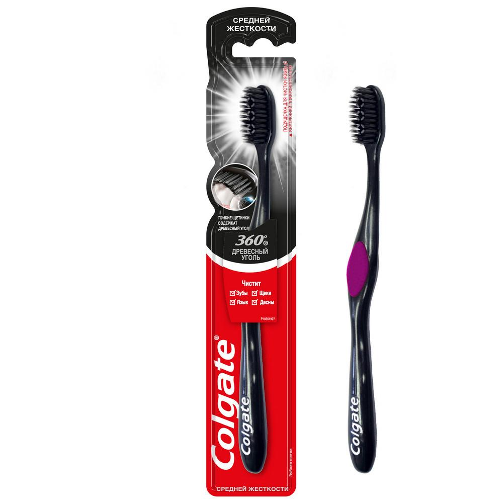КОЛГЕЙТ 360 щетка зубная древесн уголь средн Colgate Sanxiao Co. Ltd.