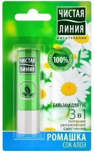 ЧИСТАЯ ЛИНИЯ бальзам д/губ ромашка 4г Концерн Юнилевер/Калина