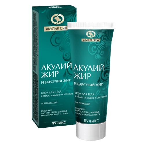 АКУЛЬЯ СИЛА Акулий жир крем д/тела с барсуч жир 75мл ТВИНС Тэк