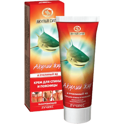 Акулий жир крем д/тела с пчелин яд при бол в спин и поясниц 75мл Лаборатория Эманси
