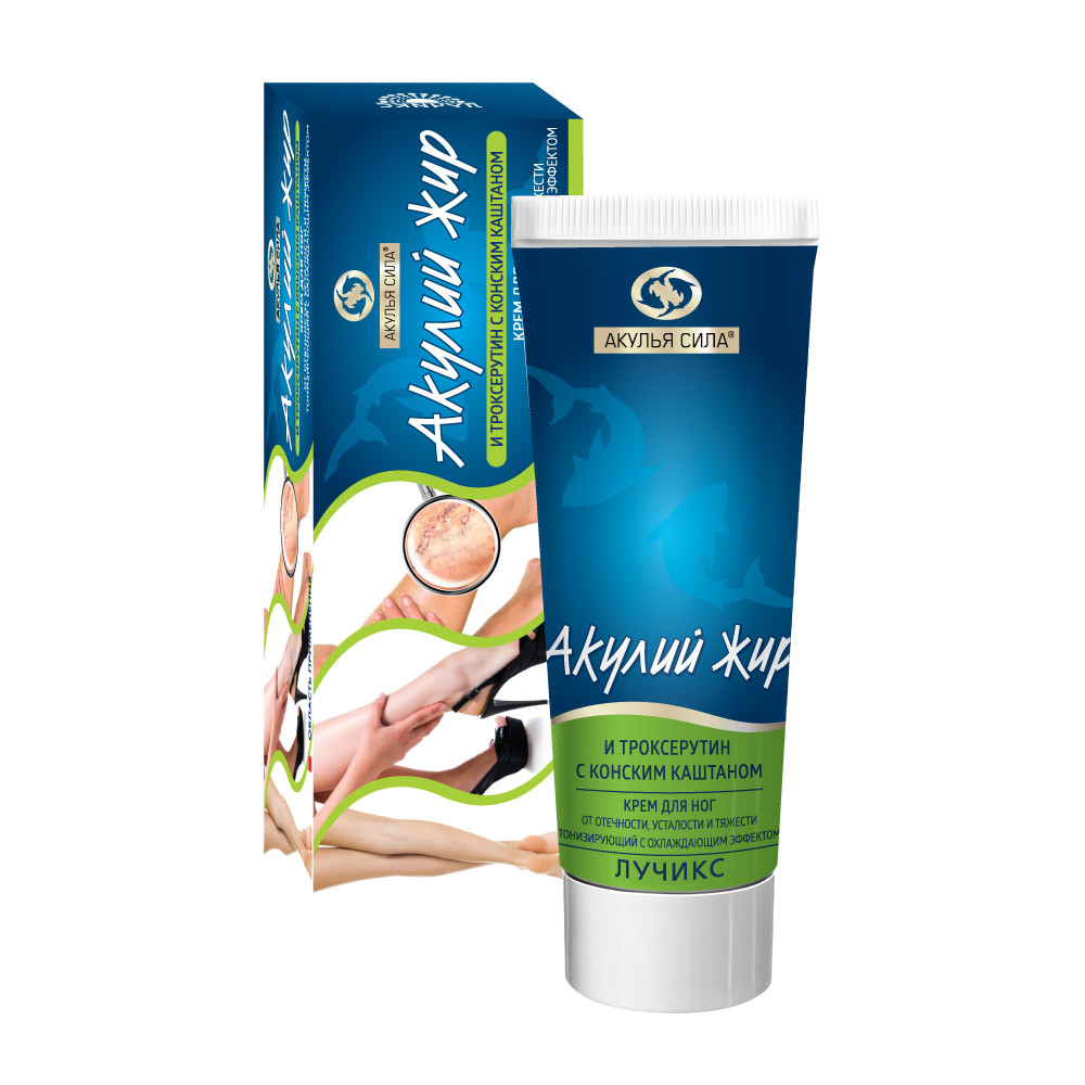 АКУЛЬЯ СИЛА крем д/ног троксерутин/конск каштан 75мл ТВИНС Тэк