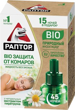 РАПТОР Био жидкость от комар 45 ноч пиретрум Zobele Industrie Chimiche
