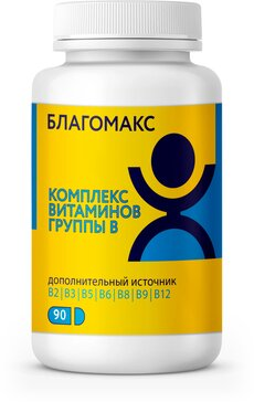 БЛАГОМАКС Комплекс витаминов группы В капс. 150мг N90~БАД ВИС ООО