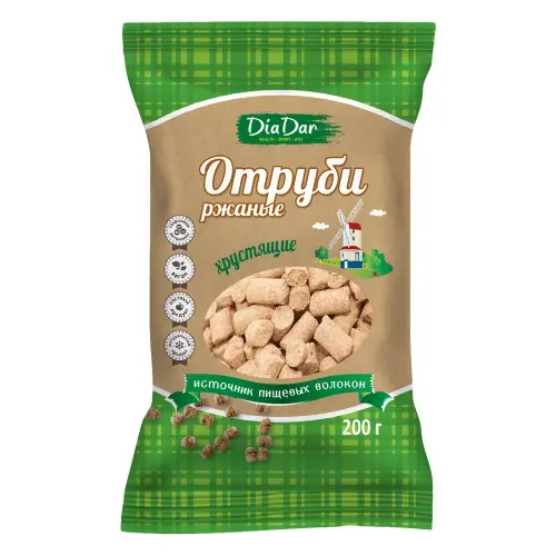 Диадар отруби хрустящ ржан 200г Эльпро