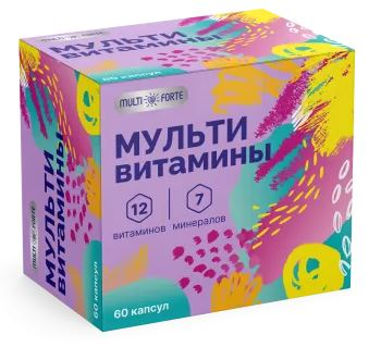BioForte Мультивитамины (витамины и минералы) для взрослых капс. N60~БАД Барнаульский завод медицинских препаратов