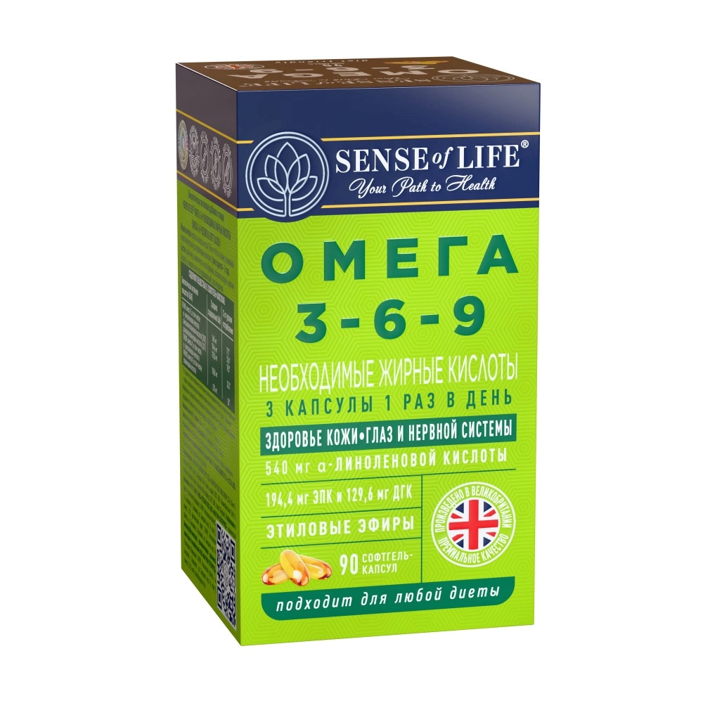 СЕНС ОФ ЛАЙФ Омега 3-6-9 капс. N60~БАД Quantum Solutions Group Ltd
