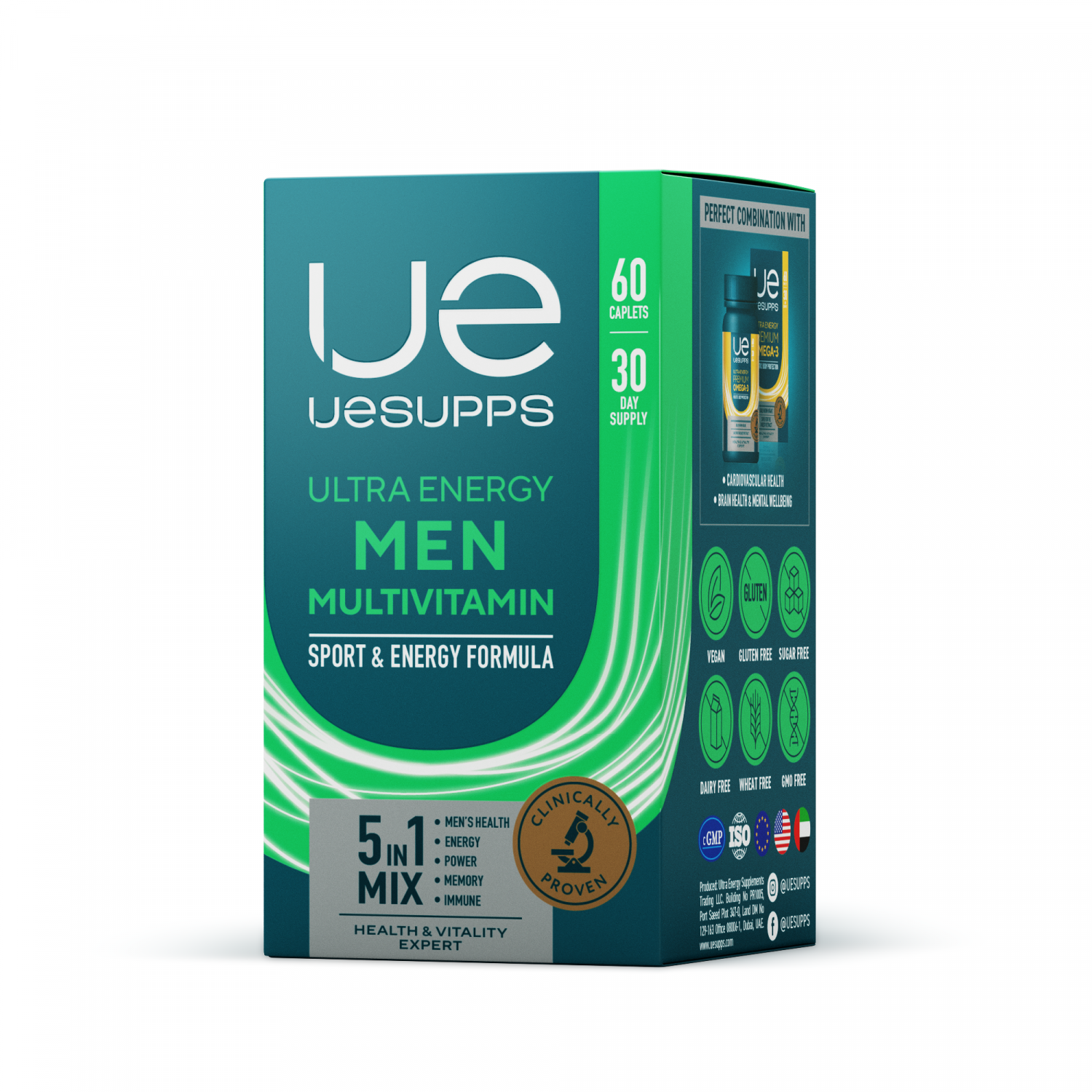 УЕСАППС Ультра Энерджи Мен Мультивитамин Формула табл. N60~БАД Ultra Energy Supplements Trading L.L.C