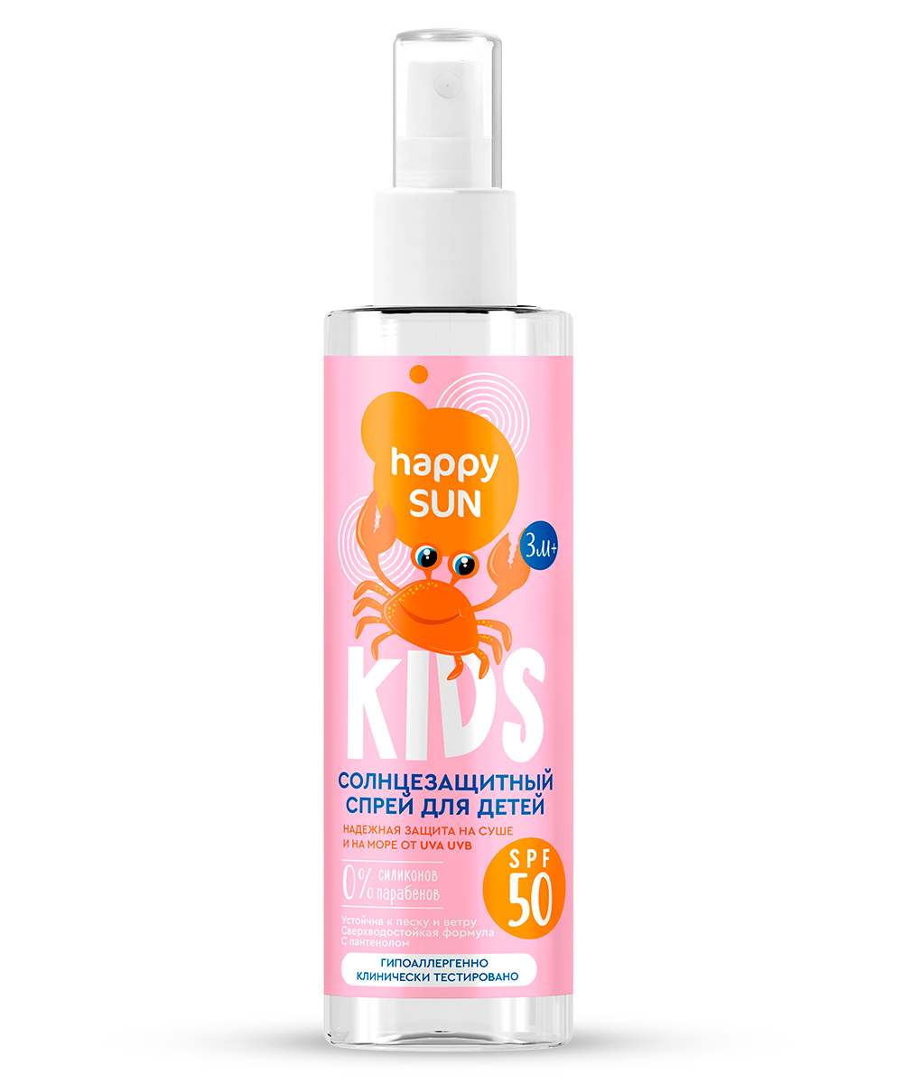 Хэппи сан спрей д/дет spf50+ солнцезащитн 190мл Фитокосметик ООО