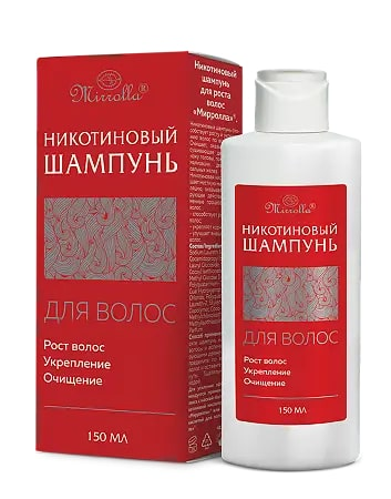 Шампунь д/роста волос никотинов 150мл Мирролла