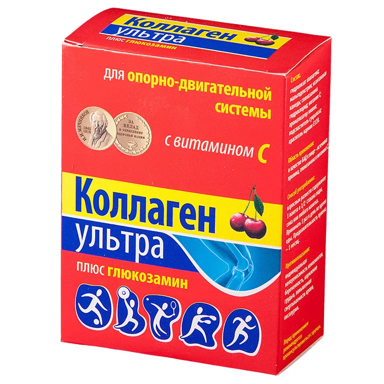 Коллаген ультра+глюкозамин пор. вишня 8г N7~БАД Веда