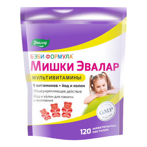 Бэби Формула Мишки Мультивитамины паст. жев. N120~БАД Эвалар