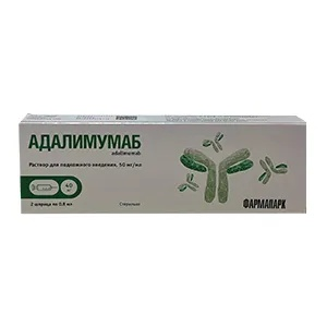 Адалимумаб р-р п/к введ. 40мг/0.8мл шпр. N2 Р-Фарм АО