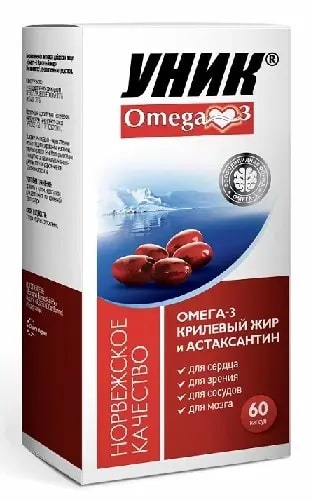 Омега-3 Крилевый жир капс. 500мг N60~БАД Bioriginal Europe/Asia B.V