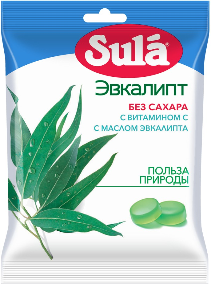 ЗУЛА леденцы б/сахара ментол/эвкалипт 18г Perfetti van Melle Benelux