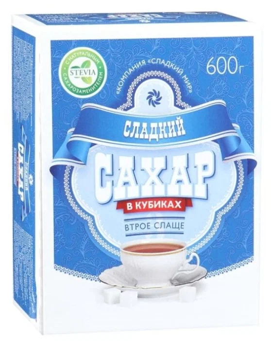 Сладкий сахар порошок со стев 600г Сладкий мир Компания ООО