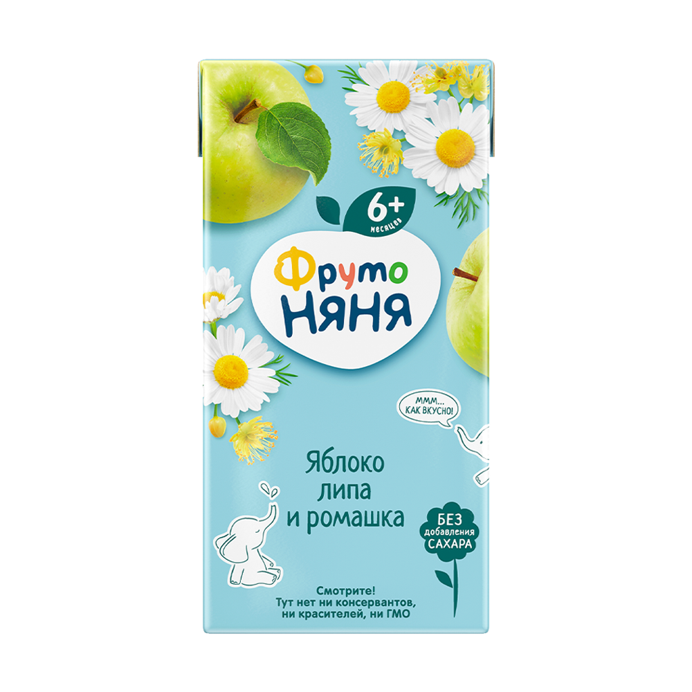 ФРУТОНЯНЯ напиток 6+ яблоко/ромашка/липа 0.2л Прогресс АО