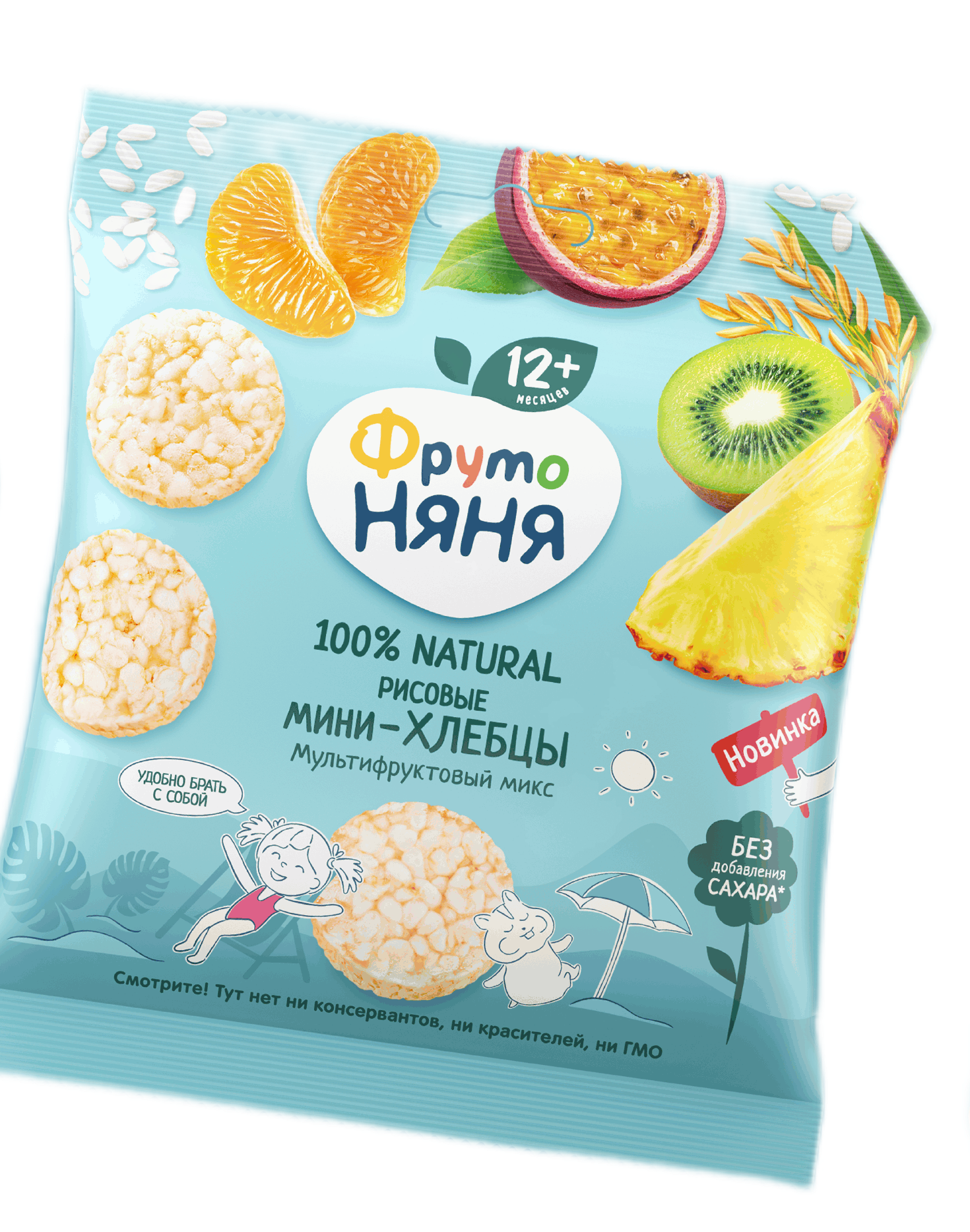 ФРУТОНЯНЯ хлебцы рисов яблоко/мультифрукт сок 30г Прогресс АО