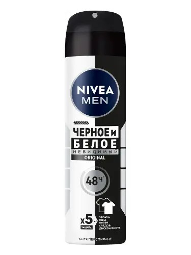 НИВЕЯ Мен Невидимая защита дезодорант-спрей а/персп д/черн/бел 150мл [82241] Beiersdorf AG