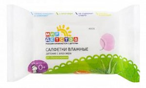 МИР ДЕТСТВА салфетки д/дет влажн алоэ [40035] N20 Авангард ООО