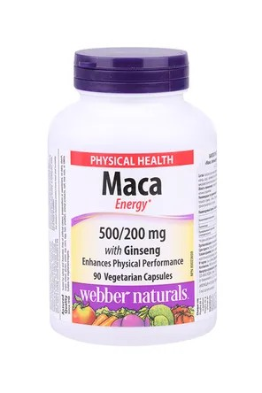 ВЕББЕР НЕЙЧЕРАЛС энерджи мака с женьшенем капс. 900мг N90~БАД WN Pharmaceuticals Ltd.