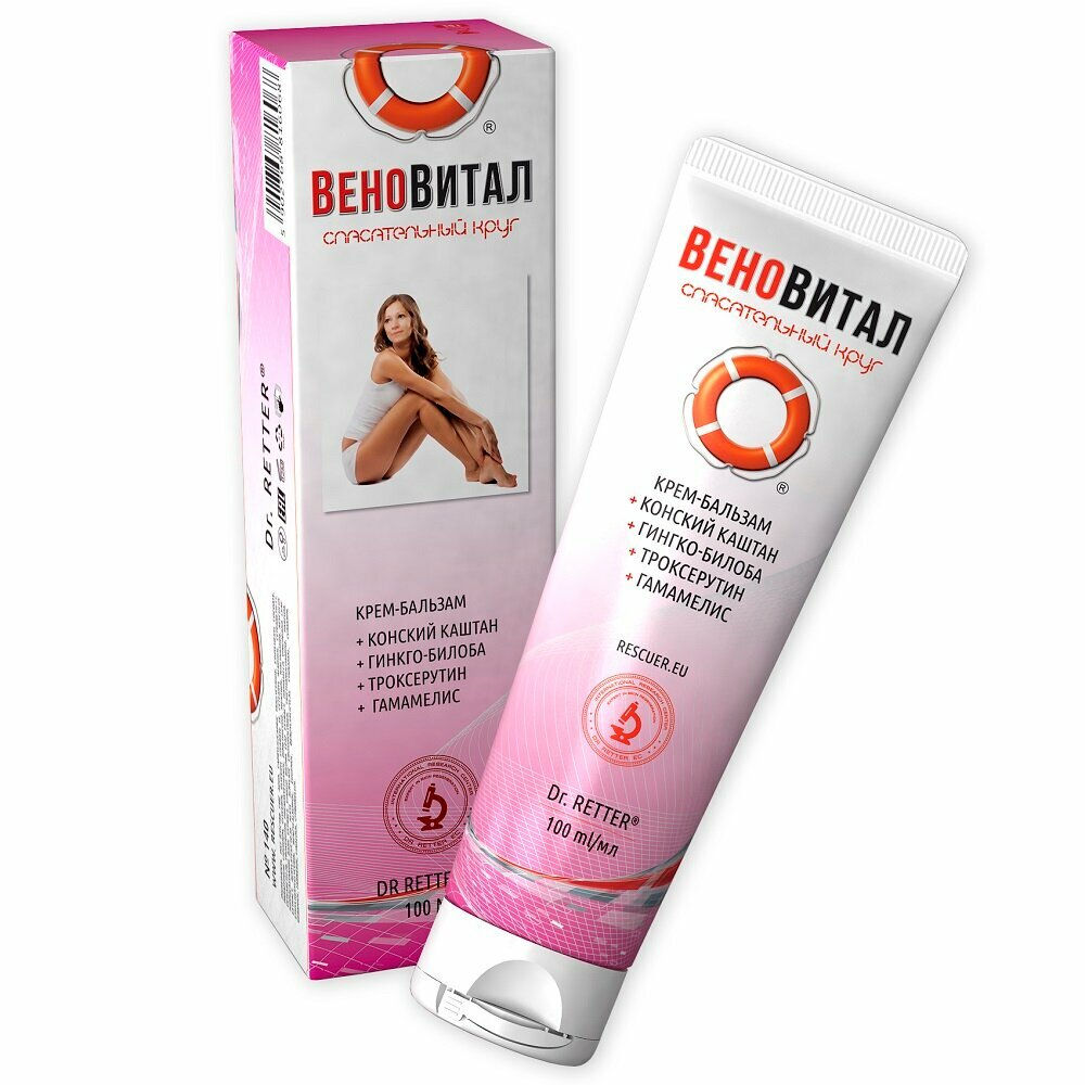 СПАСАТЕЛЬНЫЙ КРУГ Веновитал крем-бальзам 100г Dr Retter EC