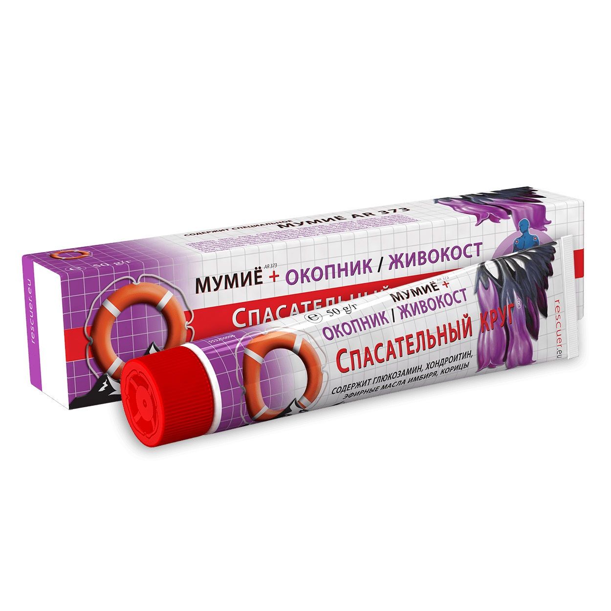 СПАСАТЕЛЬНЫЙ КРУГ Окопник крем-бальзам 50г Dr Retter EC