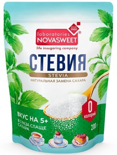 НОВАСВИТ Стевия порошок 200г пак. НоваПродукт АГ
