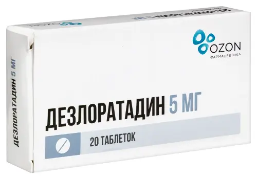 Дезлоратадин табл. п.п.о. 5мг бл. N20 Озон